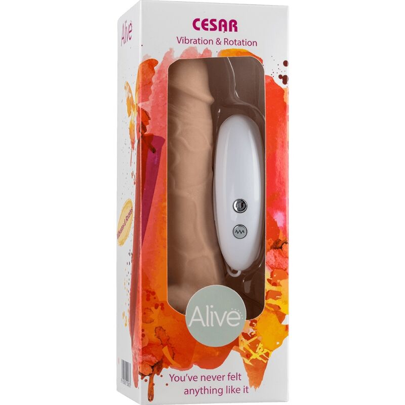 ALIVE - VIBRATEUR ET ROTATEUR DE PÉNIS RÉALISTE CESAR 17,5 CM