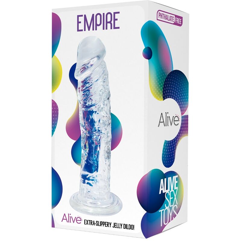 ALIVE - PÉNIS RÉALISTE TRANSPARENT EMPIRE 19,3 CM