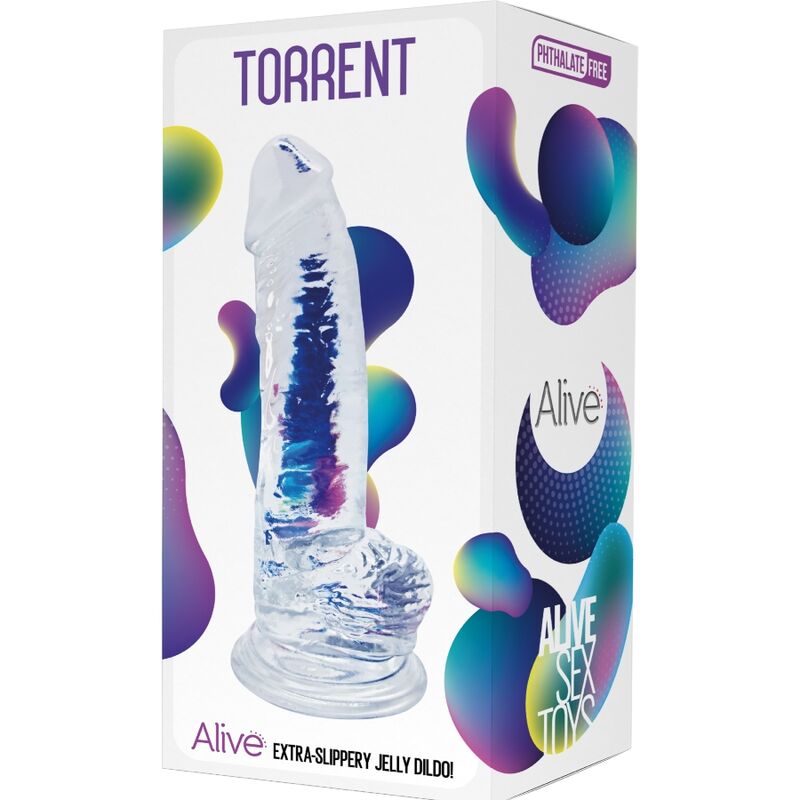 ALIVE - PÉNIS TRANSPARENT RÉALISTE TORRENT 20,6 CM