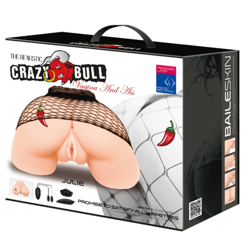 CRAZY BULL - VAGIN ET ANO AVEC MAILLE RÉALISTE AVEC VIBRATION