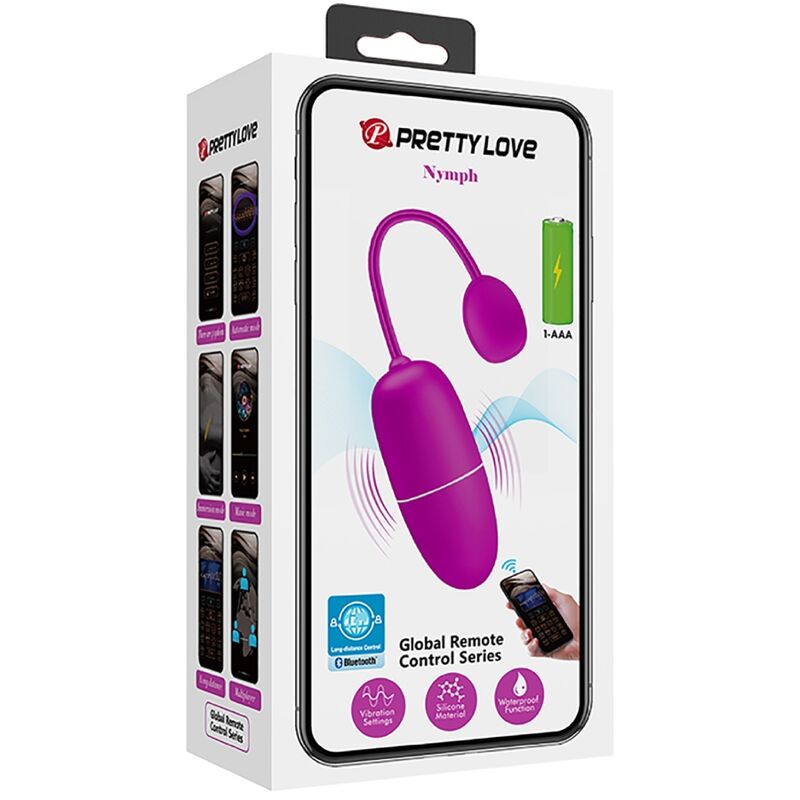 PRETTY LOVE - NYMPH APP CONTROLLED VIBRATING EGG PURPLE