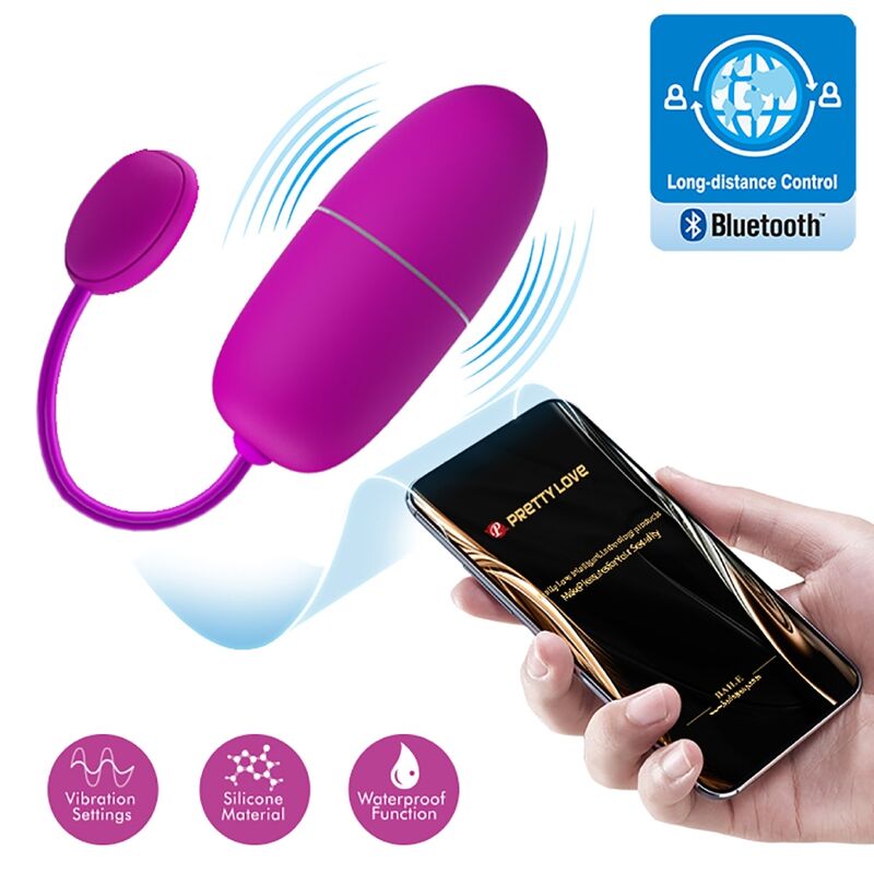 PRETTY LOVE - NYMPH APP CONTROLLED VIBRATING EGG PURPLE