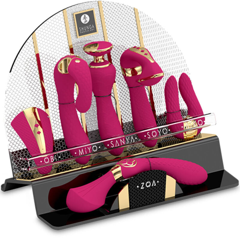 SHUNGA - DISPLAY OF 6 INTITI FUCHSIA MASSAGERS