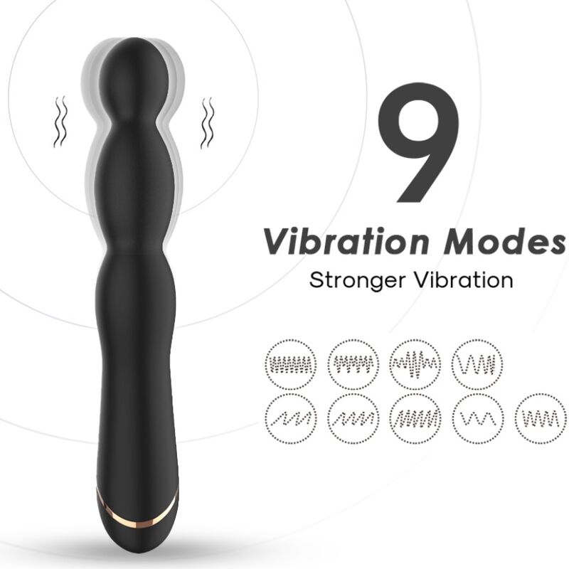 ARMONY - VIBRATEUR EN BAMBOU RÉGLABLE NOIR