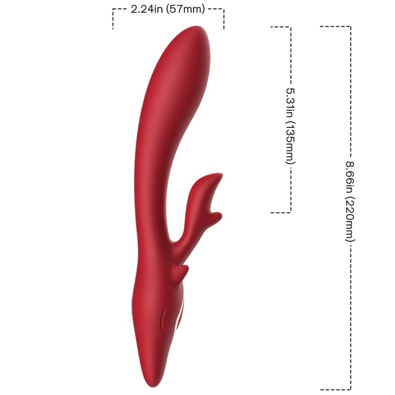 ARMONY - RED CURVED ELK RABBIT VIBRATOR