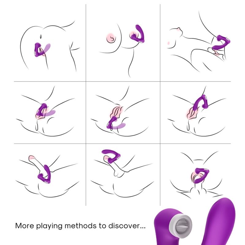 ARMONY - SECRETKISS LICKED VIBRATING CLIT & CURVED VIBRATOR PURPLE