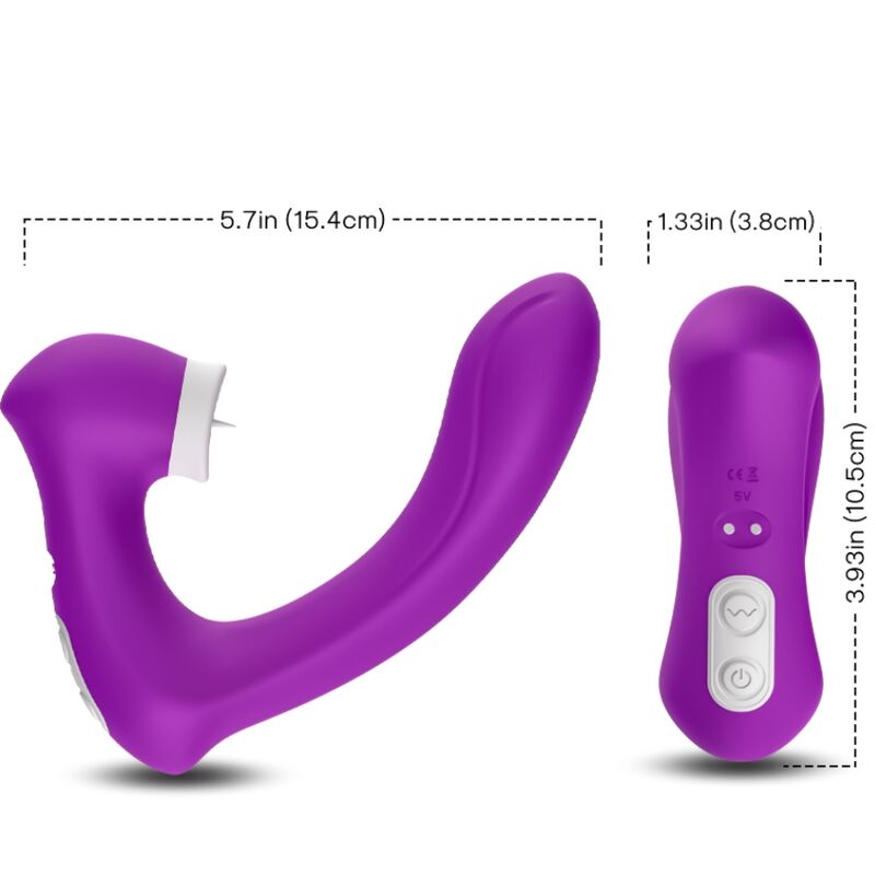 ARMONY - SECRETKISS LICKED VIBRATING CLIT & CURVED VIBRATOR PURPLE