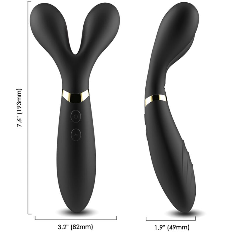 ARMONY - Y-WAND MASSAGER AND VIBRATOR DOUBLE HEAD BLACK