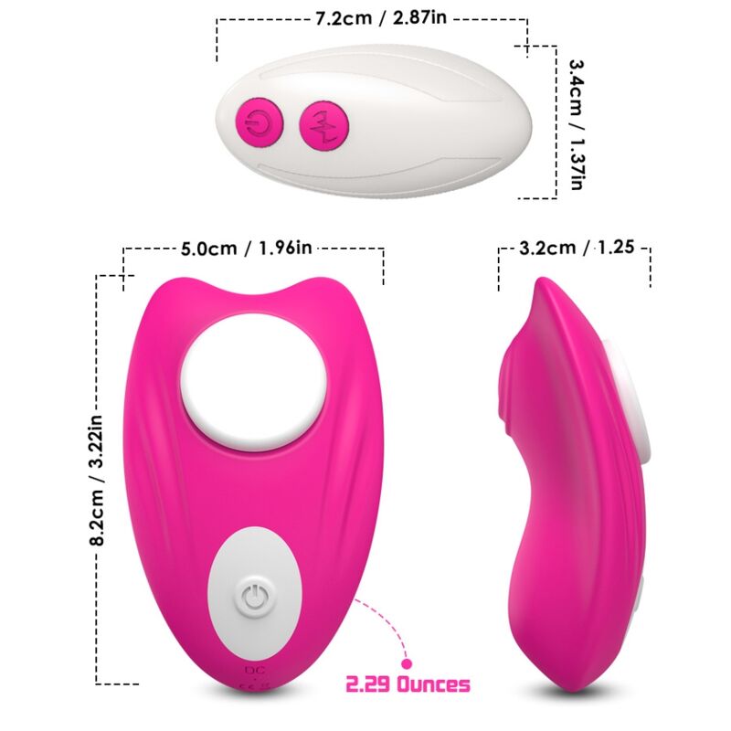 ARMONY - PANTALON PORTABLE AVEC VIBRATEUR À TÉLÉCOMMANDE PAPILLON ROSE