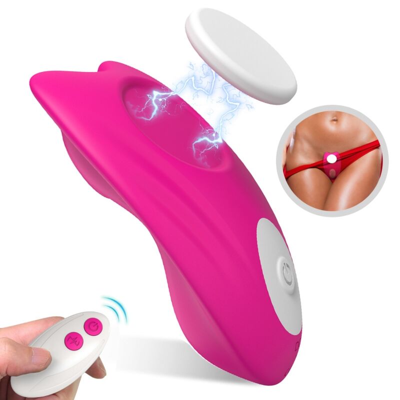 ARMONY - PANTALON PORTABLE AVEC VIBRATEUR À TÉLÉCOMMANDE PAPILLON ROSE