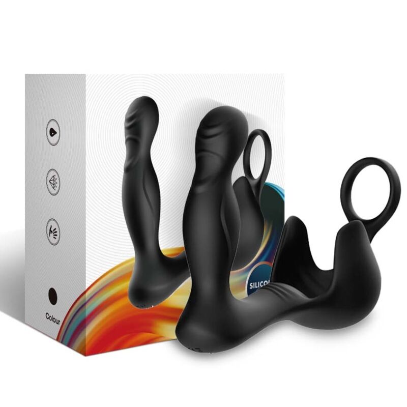 ARMONY - VIBRATEUR ANAL SURROUND ET STIMULATEUR DE TESTICULES ET ANNEAU DE TÉLÉCOMMANDE NOIR