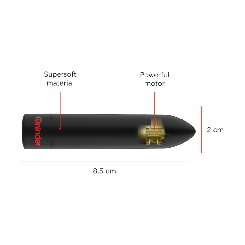 ONINDER - VIBRATEUR BULLET NOIR BERLIN 9 MODES 8,5 X 2 CM - APPLICATION GRATUITE