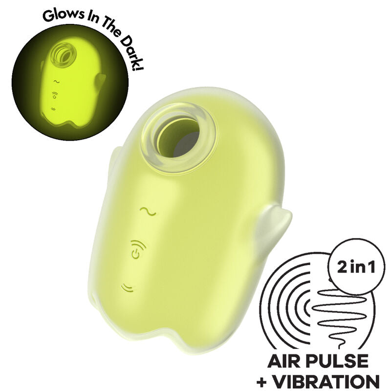 SATISFYER - GHOST AIR PULSE & VIBRATEUR JAUNE