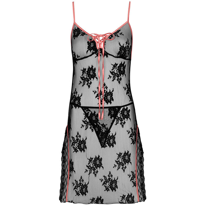 LIVCO CORSETTI FASHION - CHEMISE KARONIN LC 90628 + CULOTTE NOIRE