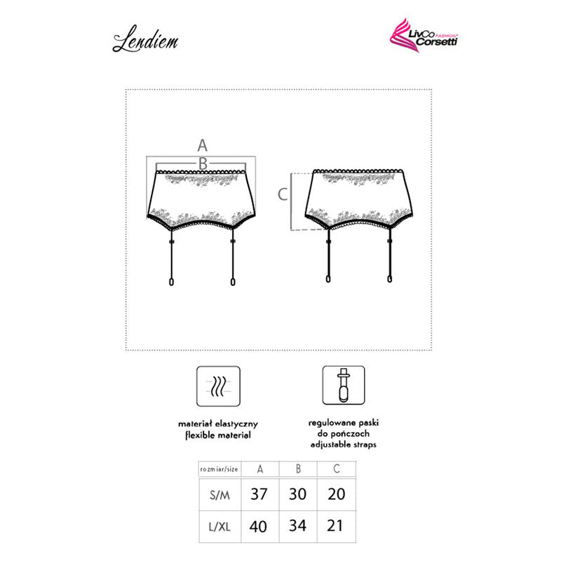 LIVCO CORSETTI FASHION - LENDIEM LC 90554-1 SUPPORTS NOIR