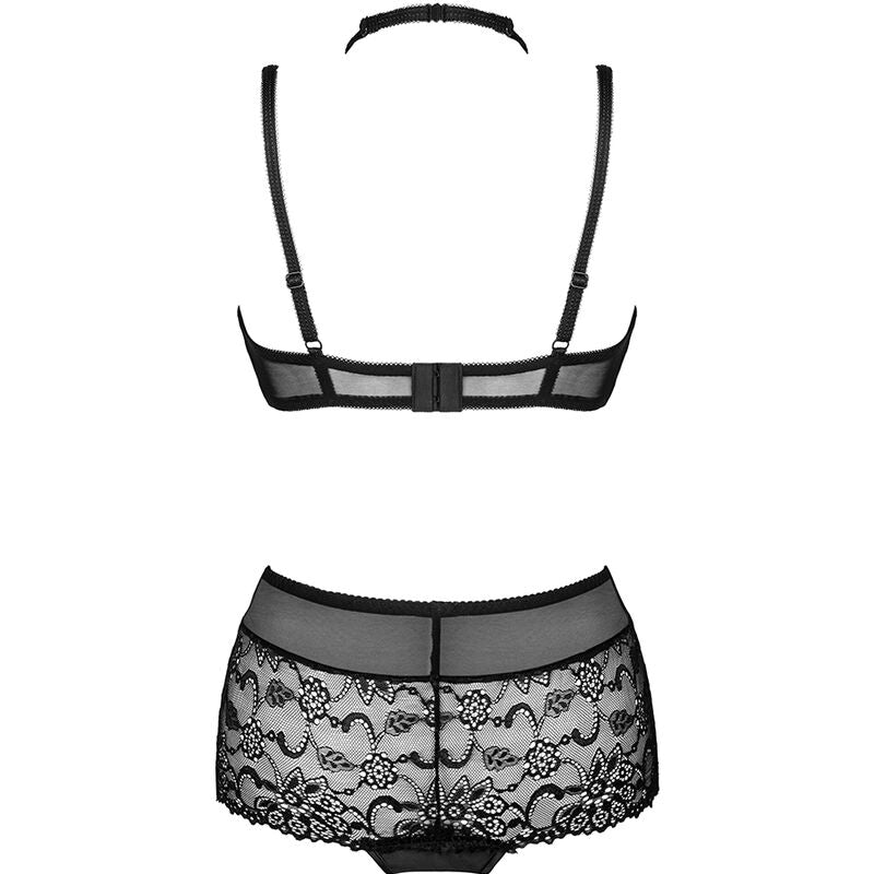 LIVCO CORSETTI FASHION - LINERA FOR THE SENSES COLLECTION SOUTIEN-GORGE + PANTALON NOIR