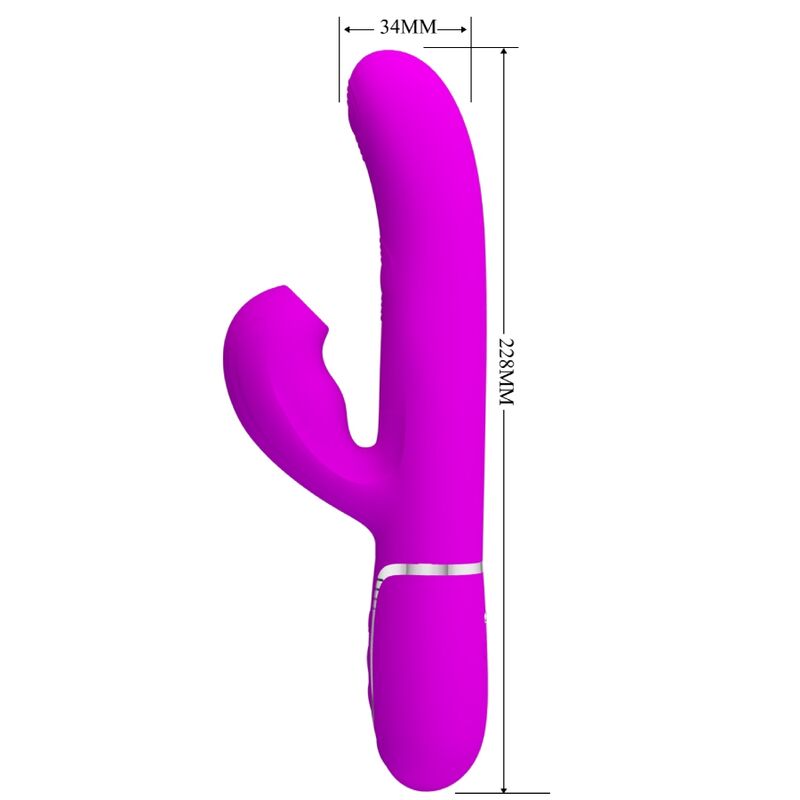 PRETTY LOVE - VIBRATEUR MULTIFONCTION PERLITA 3 EN 1 POINT G VIOLET