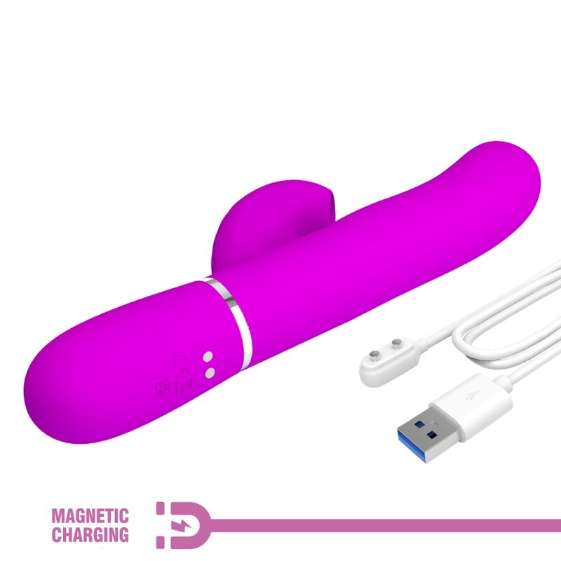 PRETTY LOVE - VIBRATEUR MULTIFONCTION PERLITA 3 EN 1 POINT G VIOLET