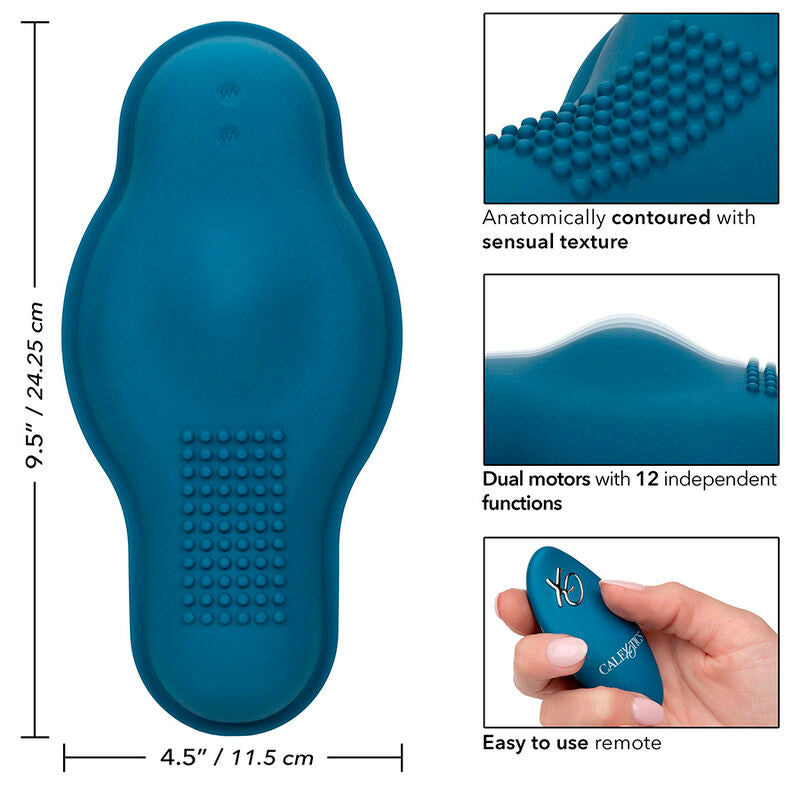CALEXOTICS - REMOTE CONTROL PILOT MASSAGER DOUBLE MOTOR BLUE