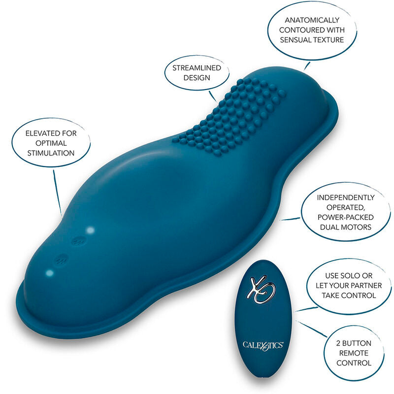 CALEXOTICS - REMOTE CONTROL PILOT MASSAGER DOUBLE MOTOR BLUE