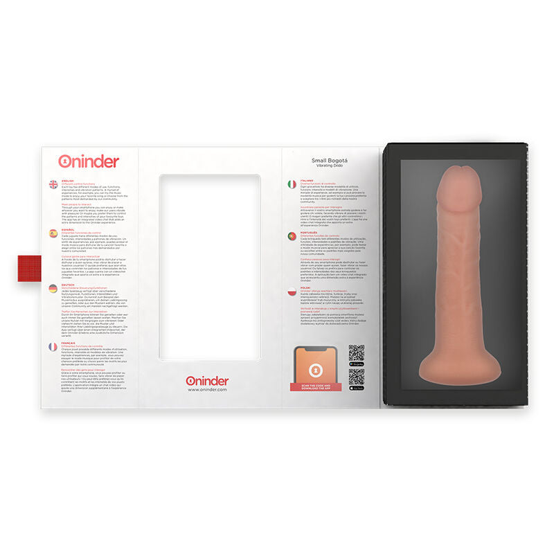 ONINDER - PETIT GODE VIBRATEUR BOGOTÁ 9 VITESSE NATURELLE 17,5 CM -O- 4 CM - APPLICATION GRATUITE