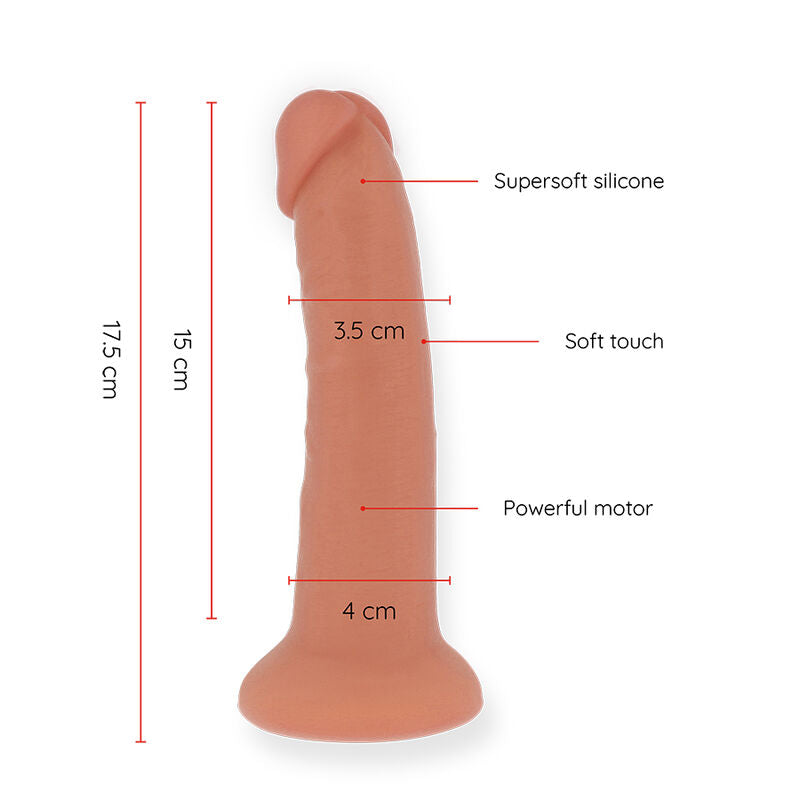 ONINDER - PETIT GODE VIBRATEUR BOGOTÁ 9 VITESSE NATURELLE 17,5 CM -O- 4 CM - APPLICATION GRATUITE