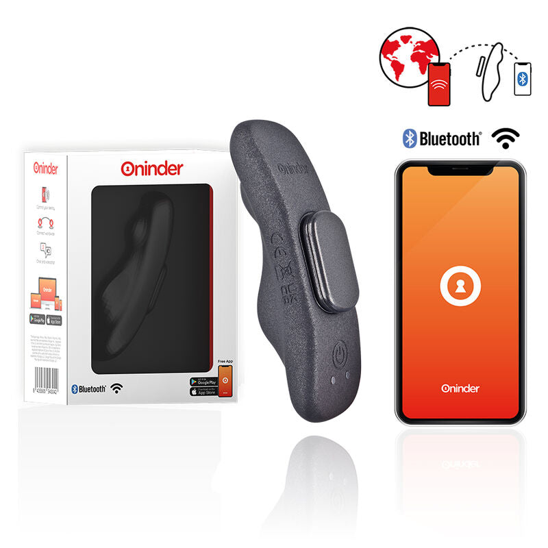 ONINDER - VIBRATEUR MANILLE CULOTTE RECHARGEABLE 9 VITESSES 9,6 CM X 2,6 CM - APPLICATION GRATUITE