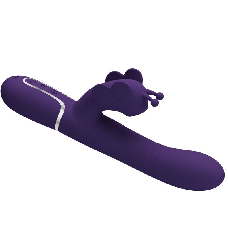 PRETTY LOVE - MULTIFUNCTIONAL VIBRATOR RABBIT 4 IN 1 PURPLE BUTTERFLY