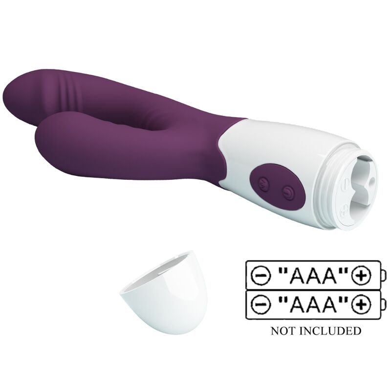 PRETTY LOVE - VIBRATEUR ANDRE RABBIT ET STIMULATEUR DE POINT G VIOLET