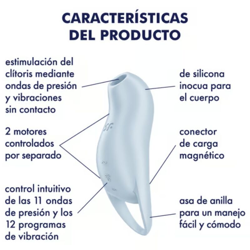 SATISFYER - STIMULATEUR DE CLITORIS POCKET PRO 1 BLEU