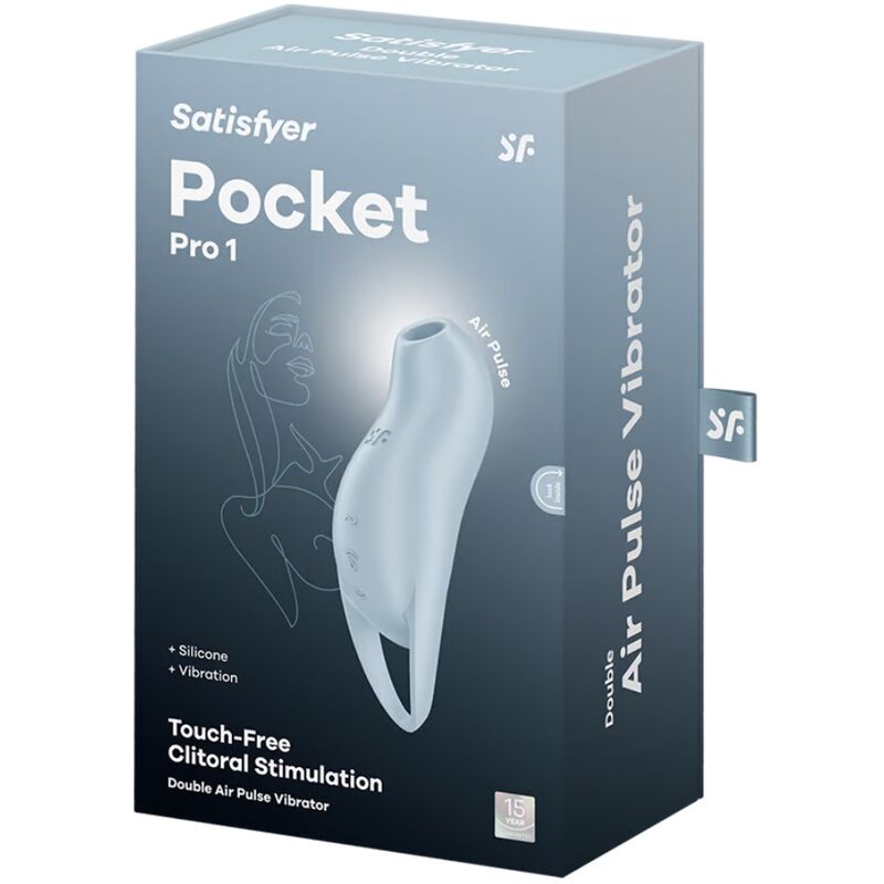 SATISFYER - STIMULATEUR DE CLITORIS POCKET PRO 1 BLEU