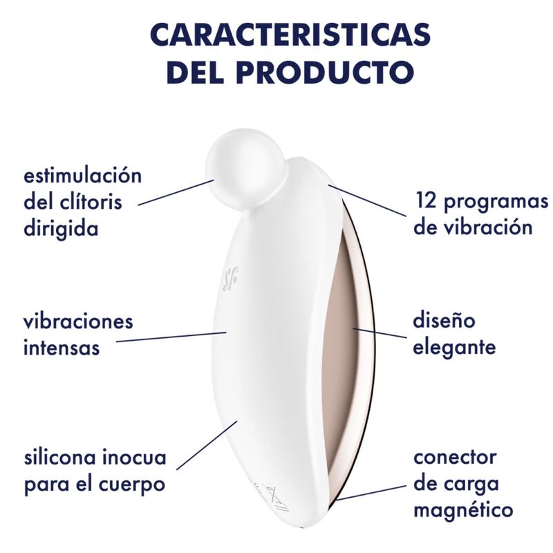 SATISFYER - VIBRATEUR À POSER SPOT ON 2 BLANC