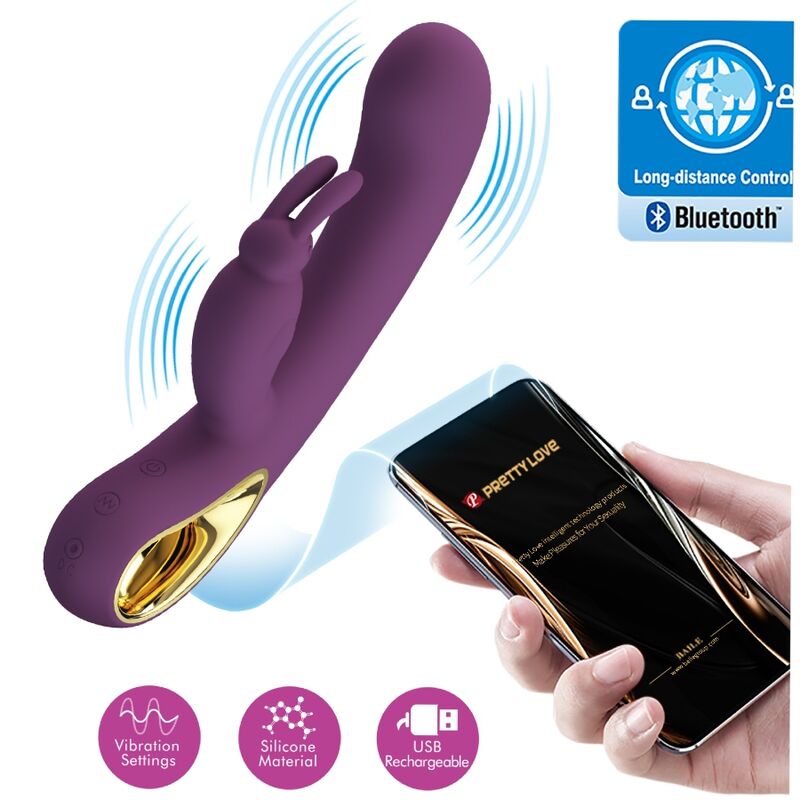 PRETTY LOVE - LIAM RABBIT VIBRATOR & G-SPOT STIMULATOR PURPLE