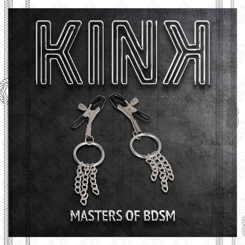 KINK - NIPPLE CLAMP O RING AND CHAIN SILVER 6 CM