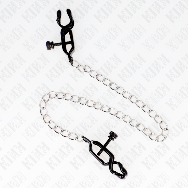 KINK - SILVER FLAT CHAIN NIPPLE CLAMPS 30CM