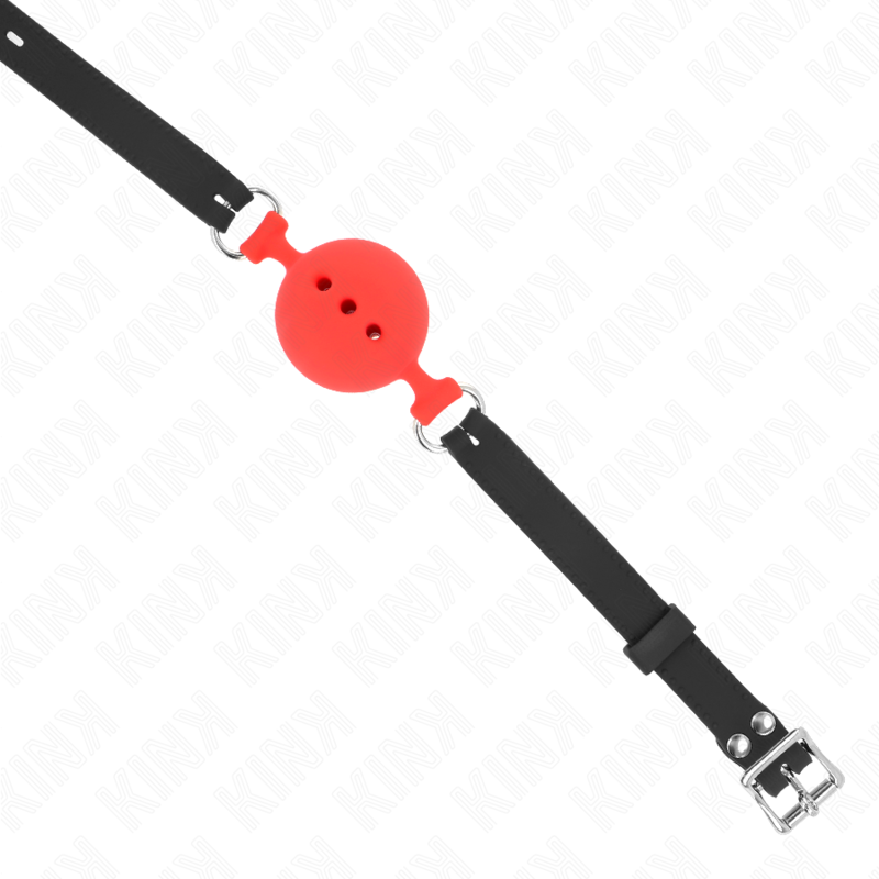 KINK - FULL SILICONE GABARD 55 x 2 CM WITH 5 CM BALL SIZE L RED ADJUSTABLE 35-51 CM