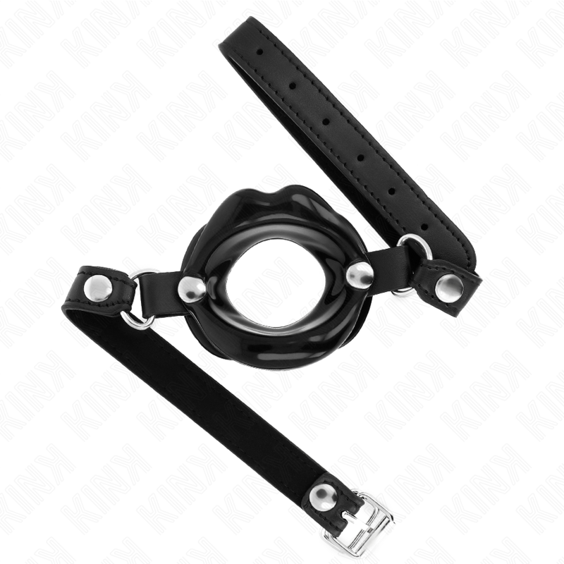 KINK - LIP GABARD 8 CM WITH BLACK FAUX LEATHER STRAP 63 x 2 CM ADJUSTABLE 39-58 CM