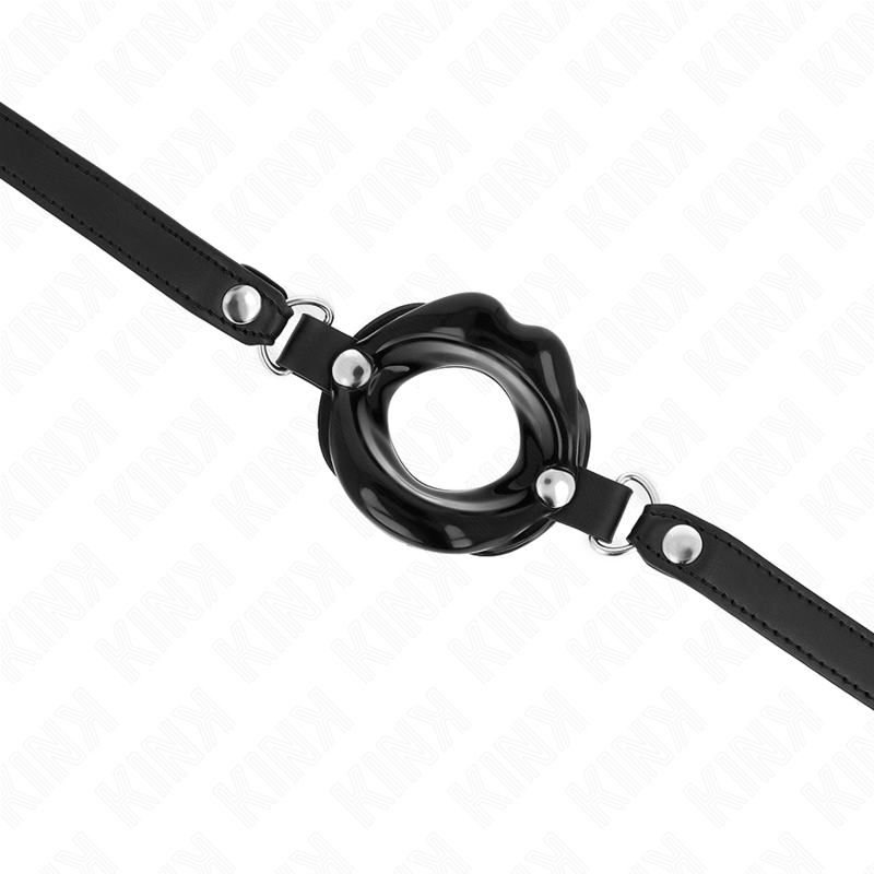 KINK - LIP GABARD 8 CM WITH BLACK FAUX LEATHER STRAP 63 x 2 CM ADJUSTABLE 39-58 CM