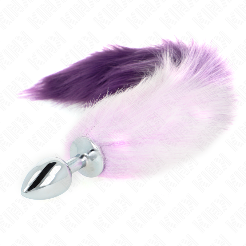 KINK - BUTT PLUG SIZE S 7 X 3 CM WITH SYNTHETIC TAIL 40 CM PURPLE