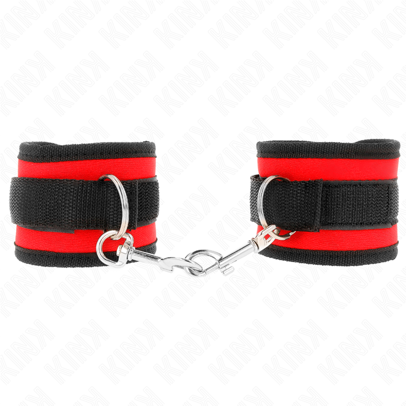 KINK - RED-BLACK NYLON HOOK&LOOP WRIST WRAP MODEL 2 ADJUSTABLE 18-35 CM X 6 CM