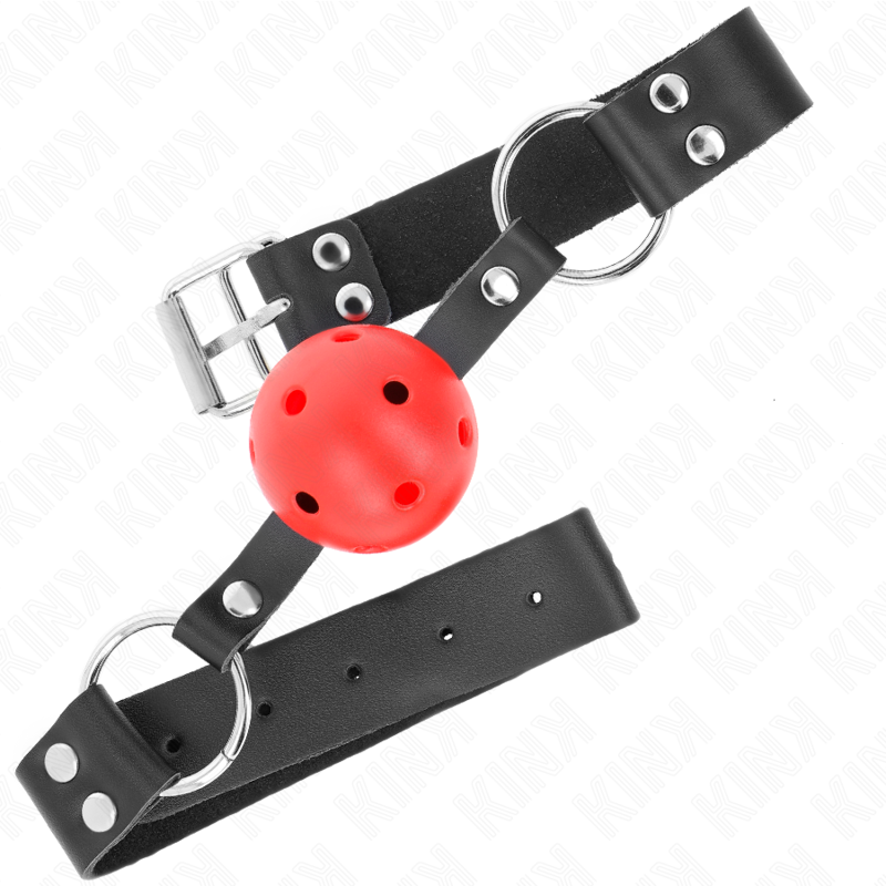 KINK - BREATHABLE BALL GABARD 4 CM WITH DOUBLE RED RIVET 62.5 x 2.5 CM ADJUSTABLE 42-58 CM