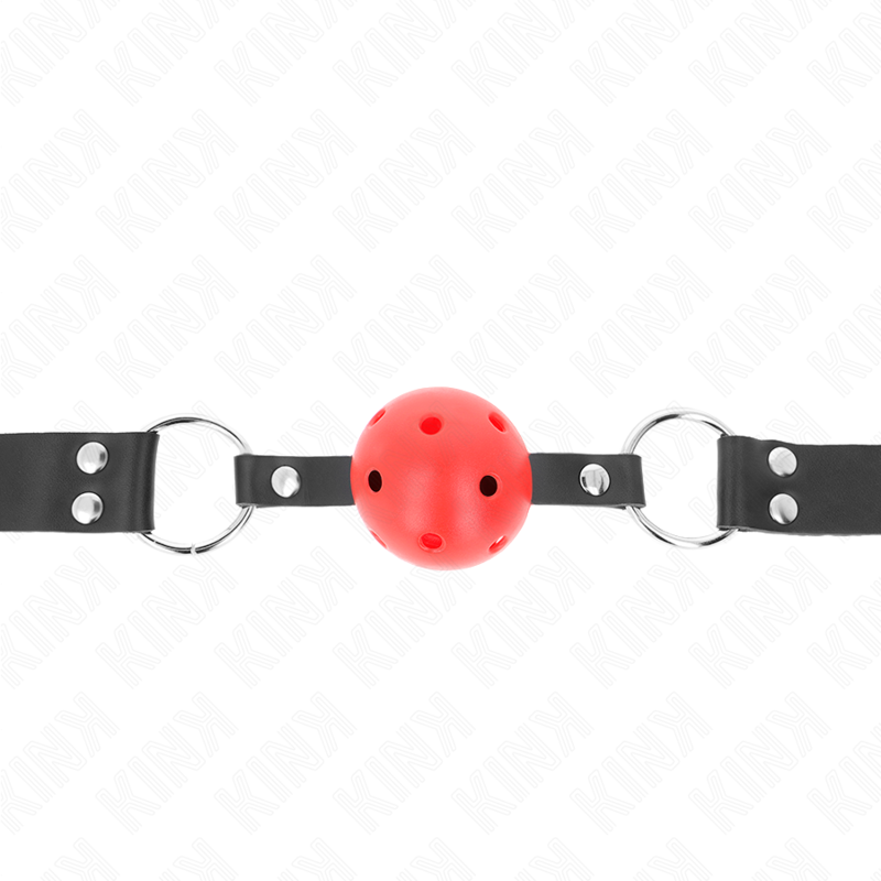 KINK - BREATHABLE BALL GABARD 4 CM WITH DOUBLE RED RIVET 62.5 x 2.5 CM ADJUSTABLE 42-58 CM