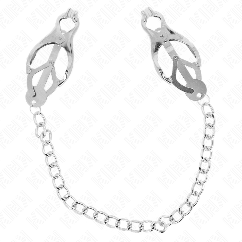 KINK - JAPANESE CLOVER NIPPLE CLAMPS WITH SILVER CHAIN 30CM