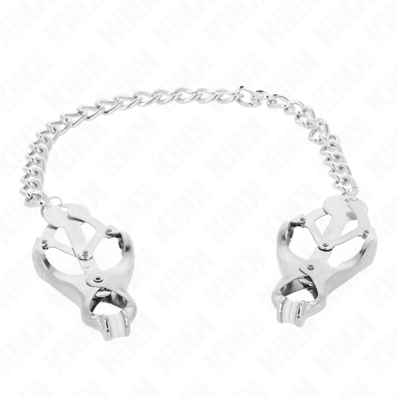 KINK - JAPANESE CLOVER NIPPLE CLAMPS WITH SILVER CHAIN 30CM