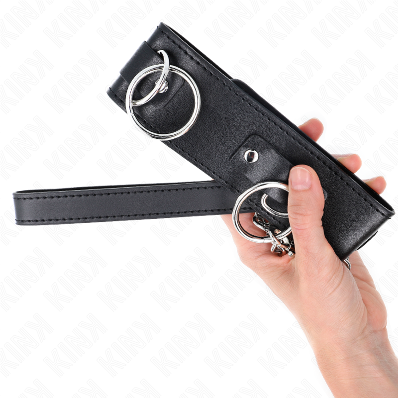 KINK - COLLIER AVEC LAISSE 65 CM 3 MODÈLES ANNEAUX 2 RÉGLABLES 36-43 CM X 5 CM