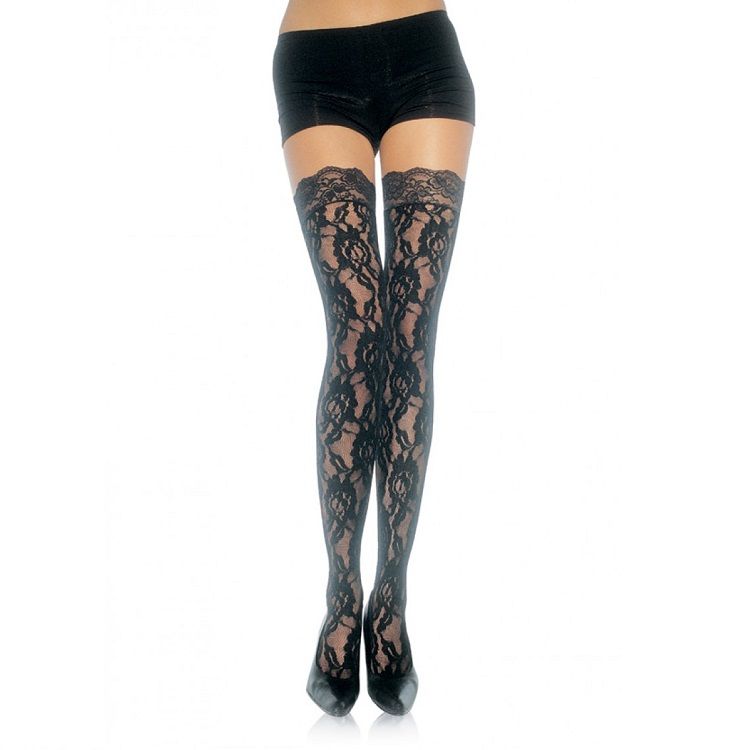 LEG AVENUE - CHAUSSETTES EN DENTELLE FLEURIE