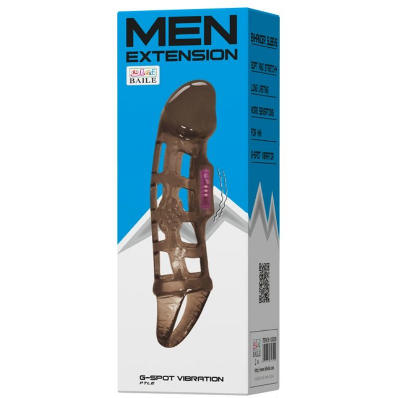 BAILE - DANCE PENIS EXTENSION SLEEVE WITH VIBRATION AND STRAP 13.5 CM
