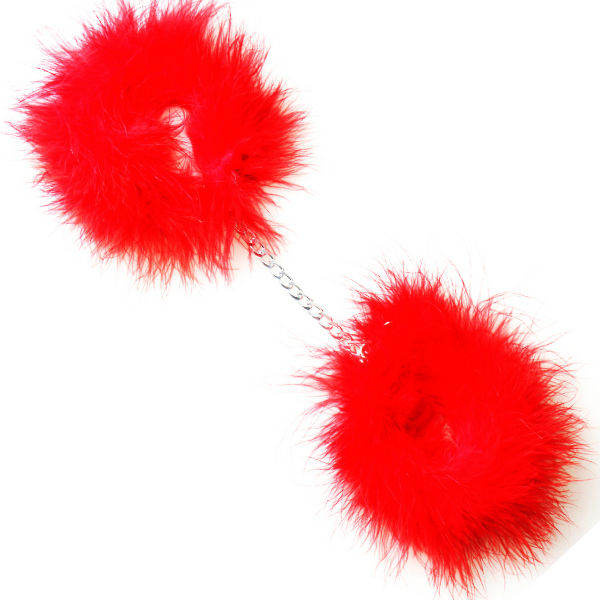 SECRET GAME - RED MARABOU HANDCUFFS