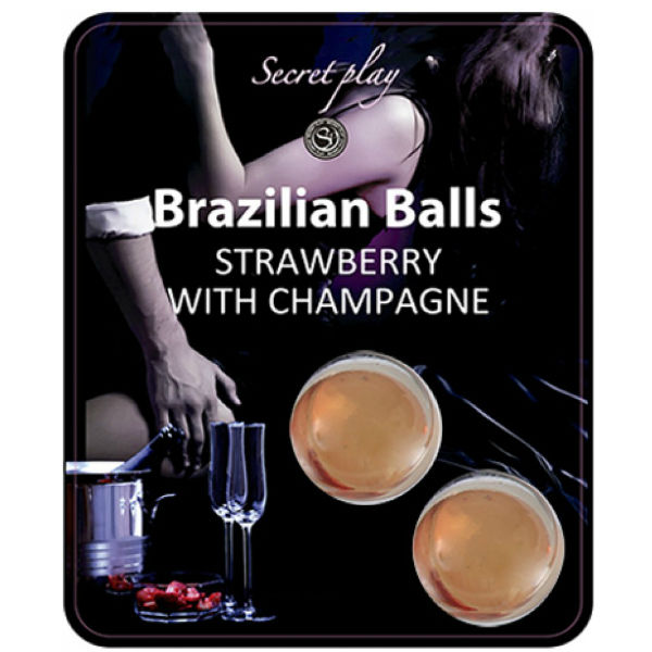 SECRETPLAY - ENSEMBLE DE BOULES BRÉSILIENNES À LA FRAISE ET AU CHAMPAGNE