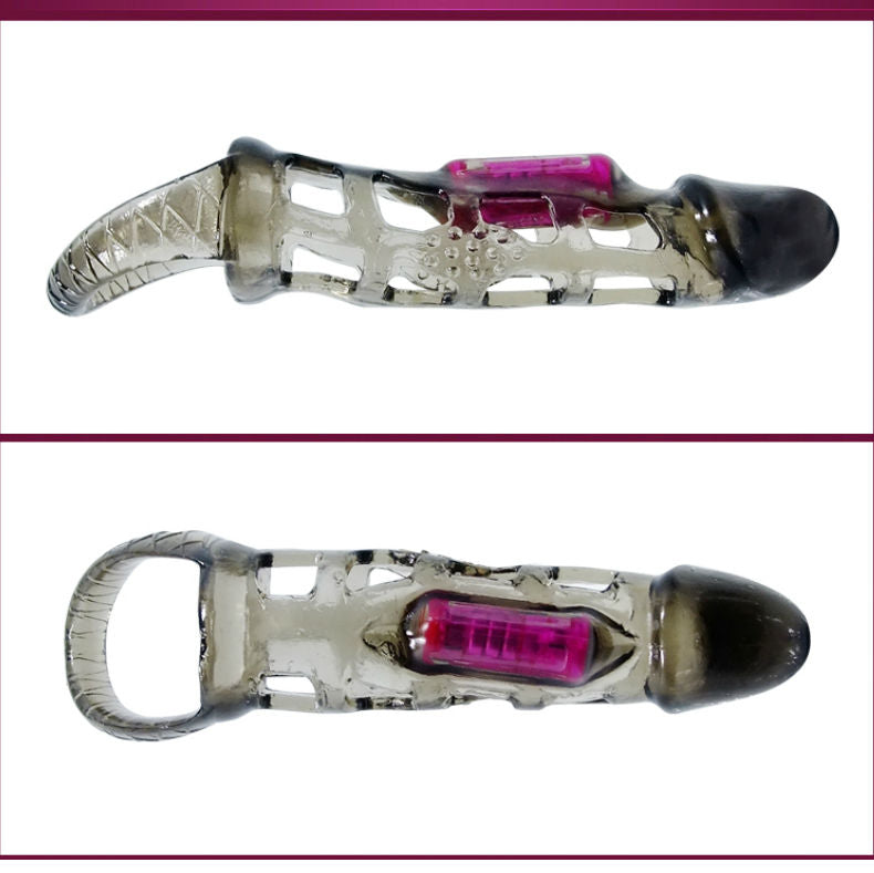 BAILE - DANCE PENIS EXTENSION SLEEVE WITH VIBRATION AND STRAP 13.5 CM
